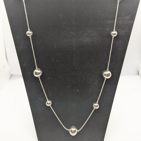 Rainbow Silver Necklace with Beads - Picture 1 of 7